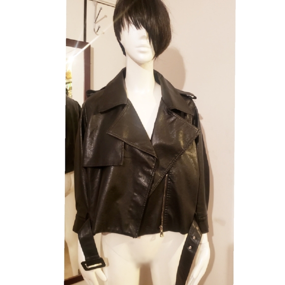 Evenuel Black Moto Jacket size L - Picture 3 of 5